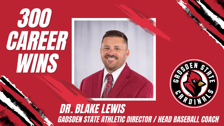 Gadsden State’s Dr. Blake Lewis Reaches 300 Career Wins as Athletic Director and Head Baseball Coach